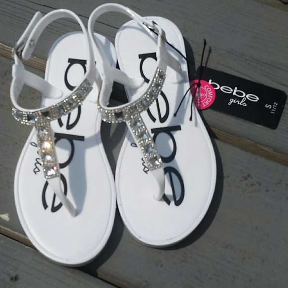 bebe flip flops rhinestone